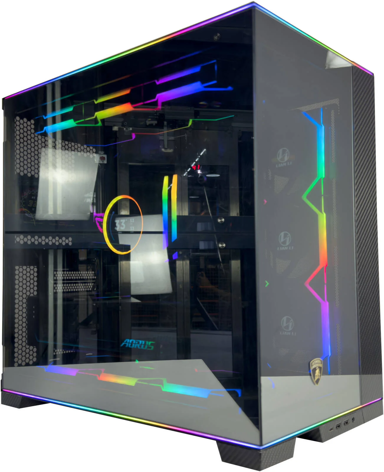 کامپیوتر گیمینگ آونتادور X - پردازنده Intel Core Ultra 9 285K با 24 هسته و 24 رشته، NVIDIA RTX 5090 با 32 گیگابایت حافظه، 64 گیگابایت رم DDR5 با فرکانس 6000 مگاهرتز، 2 ترابایت SSD Gen 5، منبع تغذیه 1200W Gold، خنک کننده مایع 360 میلی متری، Wi-Fi + BT، ویندوز 11 پرو