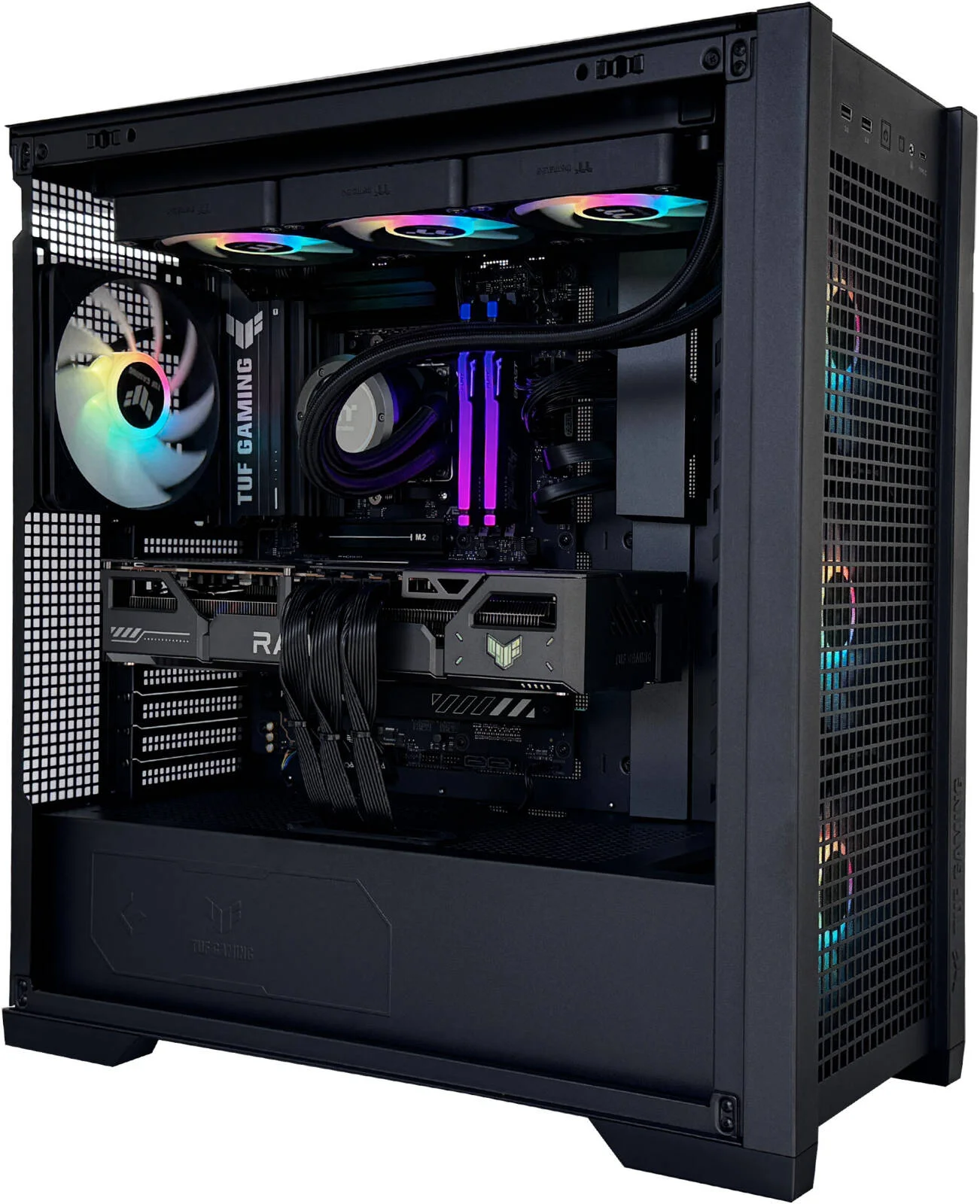 کامپیوتر گیمینگ BattleStation - پردازنده Intel Core i7-14700KF با 20 هسته و 28 رشته، کارت گرافیک NVIDIA RTX 5070 Ti با 16 گیگابایت حافظه، 32 گیگابایت رم DDR5 با فرکانس 6000 مگاهرتز، 2 ترابایت حافظه SSD نسل 4، منبع تغذیه 750 وات 80 Plus، خنک کننده مایع 360 میلی متری، Wi-Fi + BT