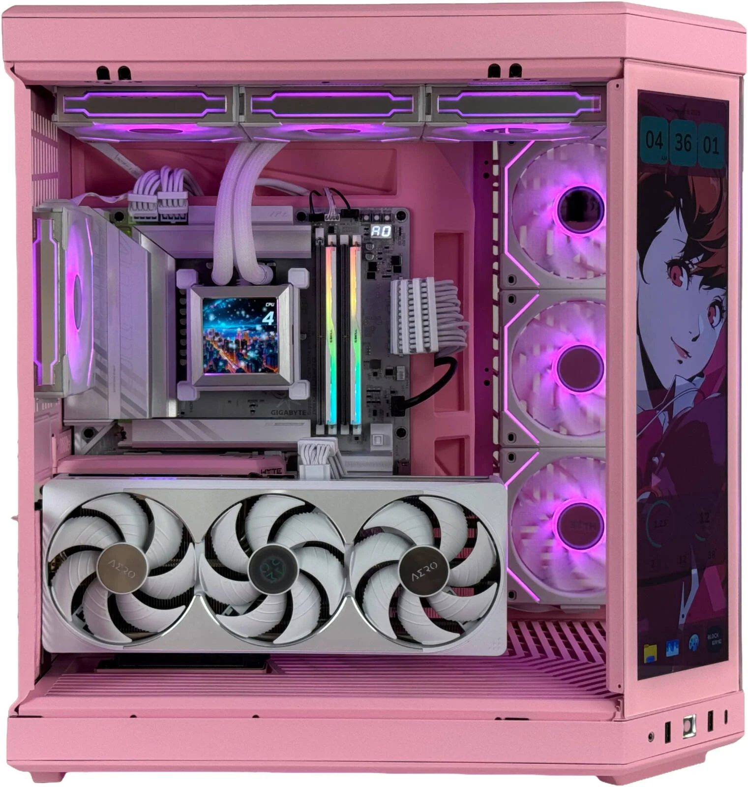 کامپیوتر گیمینگ CherryGlow - پردازنده Intel Core Ultra 9 285K با 24 هسته و 24 رشته، کارت گرافیک NVIDIA RTX 5080 با 16 گیگابایت حافظه، 32 گیگابایت رم DDR5 با فرکانس 6000 مگاهرتز، 2 ترابایت حافظه SSD نسل 5، منبع تغذیه 1000 وات 80 Plus، خنک کننده مایع 360 میلی متری، Wi-Fi + BT