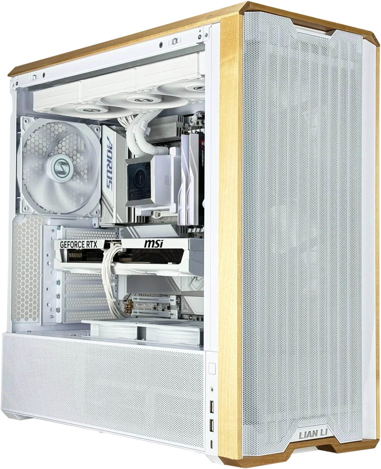 کامپیوتر گیمینگ ColdFusion - پردازنده Intel Core i9 14900KF با 24 هسته و 32 رشته، کارت گرافیک NVIDIA RTX 5090 با 32 گیگابایت حافظه، 64 گیگابایت رم DDR5 با فرکانس 6000 مگاهرتز، 1 ترابایت SSD Gen 5، منبع تغذیه 1000 وات Gold، خنک کننده مایع 360 میلی متری، Wi-Fi + BT