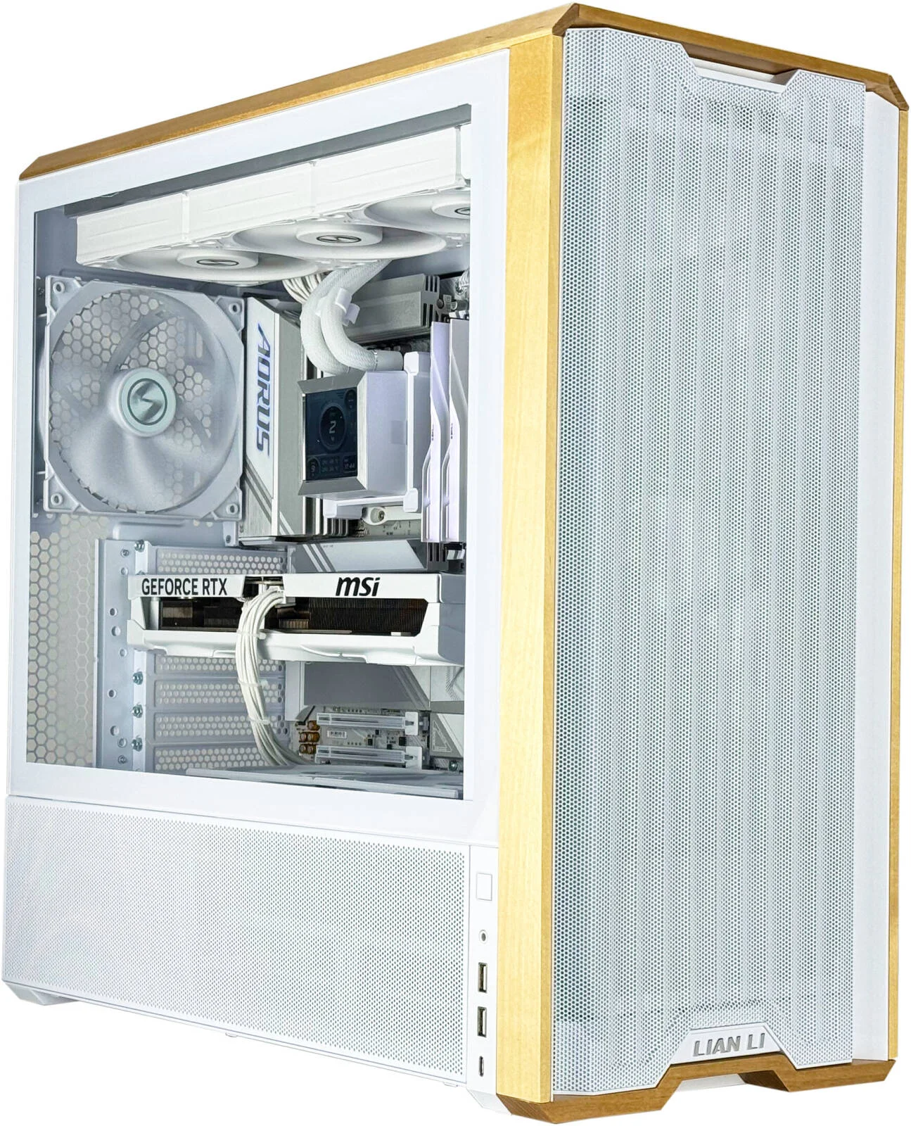 کامپیوتر گیمینگ ColdFusion - پردازنده Intel Core i9 14900KF با 24 هسته و 32 رشته، کارت گرافیک NVIDIA RTX 5090 با 32 گیگابایت حافظه، 64 گیگابایت رم DDR5 با فرکانس 6000 مگاهرتز، 1 ترابایت SSD Gen 5، منبع تغذیه 1000 وات Gold، خنک کننده مایع 360 میلی متری، Wi-Fi + BT