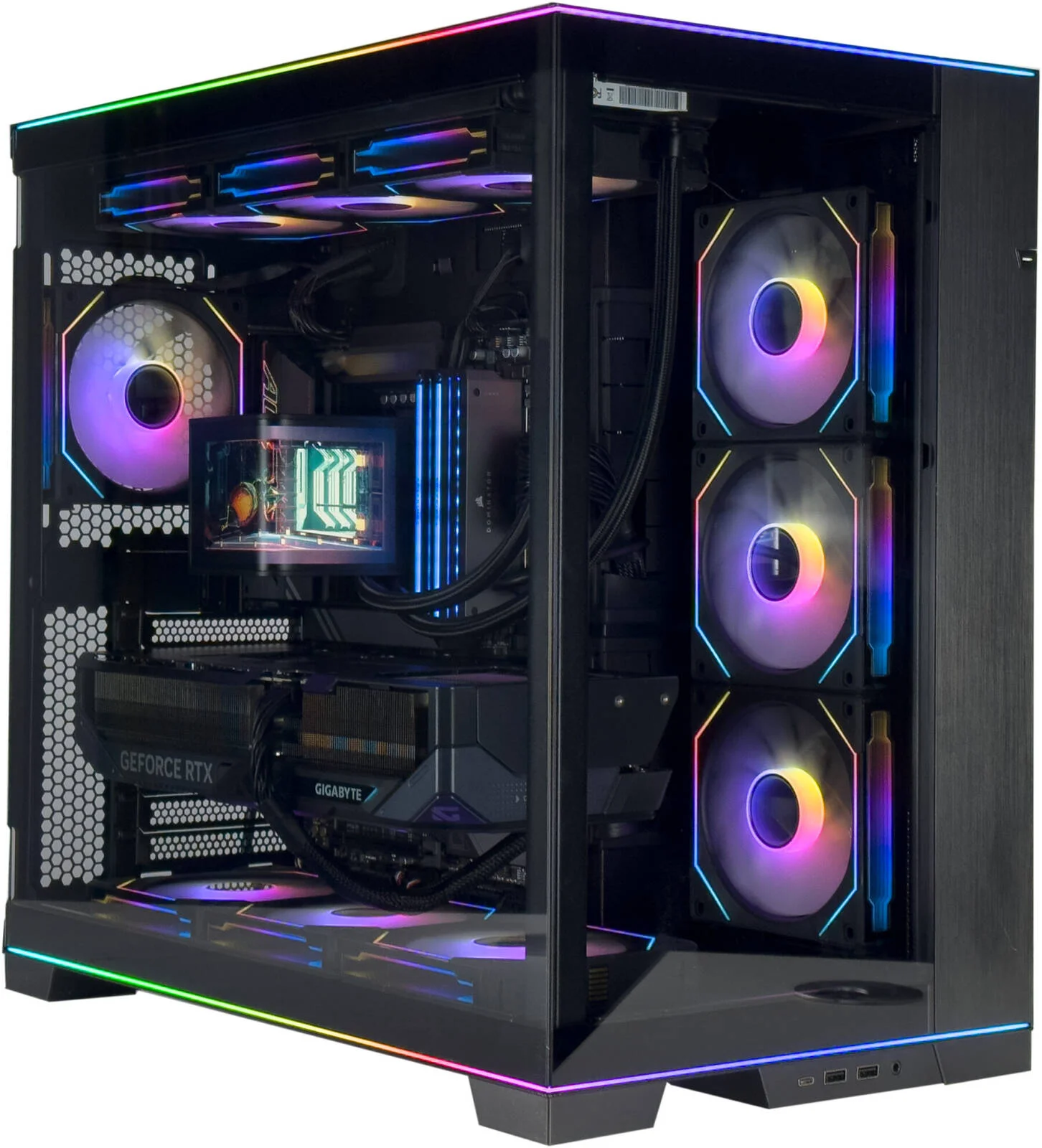 کامپیوتر گیمینگ سایبر ورایث - پردازنده Intel Core Ultra 9 285K با 24 هسته و 24 رشته، کارت گرافیک NVIDIA RTX 5090 با 32 گیگابایت حافظه، 64 گیگابایت رم DDR5 با فرکانس 6000 مگاهرتز، 2 ترابایت SSD Gen 4، منبع تغذیه 1200 وات 80 Plus، خنک کننده مایع 360 میلی متری، Wi-Fi + BT کامپیوتر گیمینگ سایبر ورایث - پردازنده Intel Core Ultra 9 285K با 24 هسته و 24 رشته، کارت گرافیک NVIDIA RTX 5090 با 32 گیگابایت حافظه، 64 گیگابایت رم DDR5 با فرکانس 6000 مگاهرتز، 2 ترابایت SSD Gen 4، منبع تغذیه 1200 وات 80 Plus، خنک کننده مایع 360 میلی متری، Wi-Fi + BT