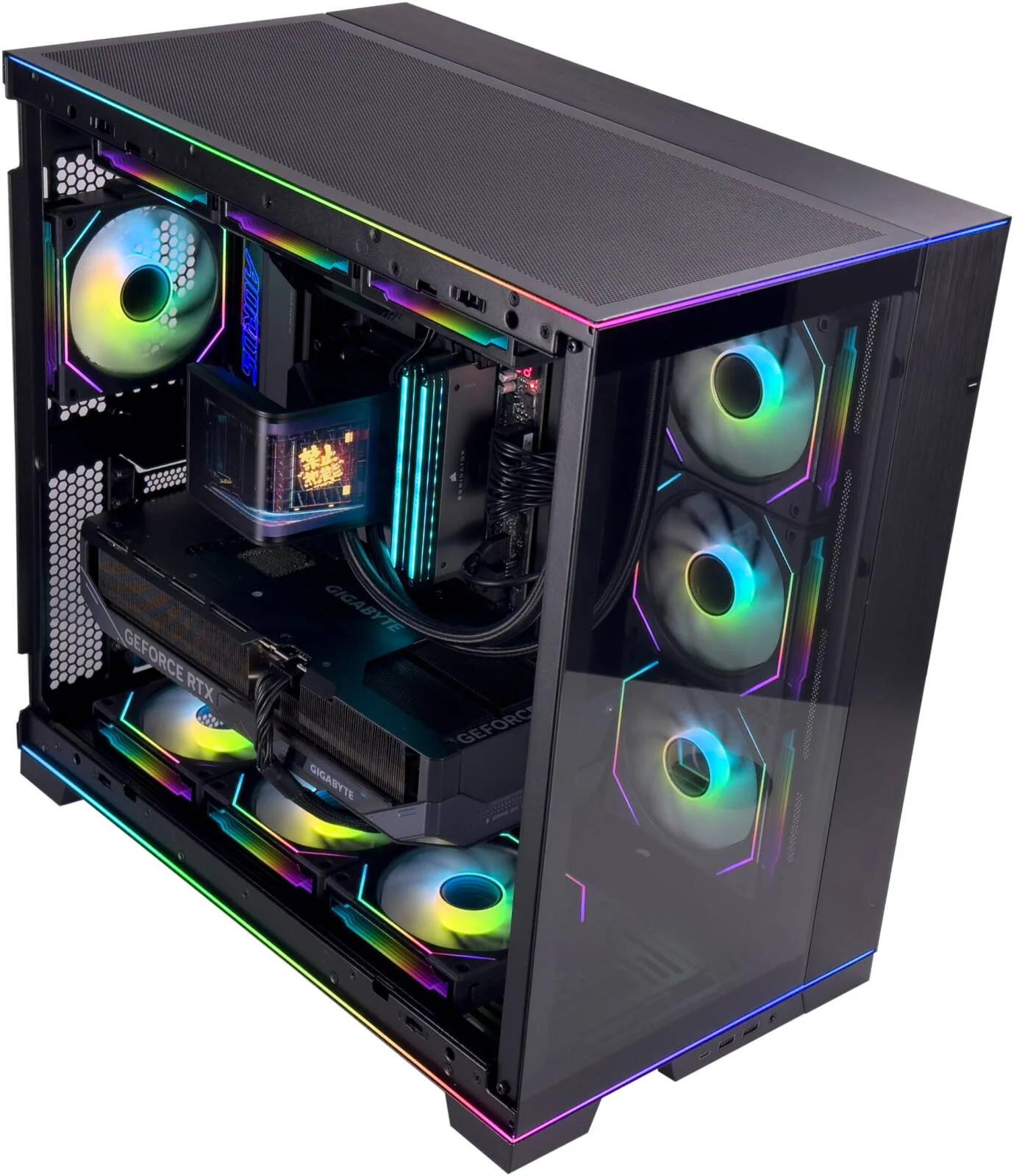 کامپیوتر گیمینگ سایبر ورایث - پردازنده Intel Core Ultra 9 285K با 24 هسته و 24 رشته، کارت گرافیک NVIDIA RTX 5090 با 32 گیگابایت حافظه، 64 گیگابایت رم DDR5 با فرکانس 6000 مگاهرتز، 2 ترابایت SSD Gen 4، منبع تغذیه 1200 وات 80 Plus، خنک کننده مایع 360 میلی متری، Wi-Fi + BT کامپیوتر گیمینگ سایبر ورایث - پردازنده Intel Core Ultra 9 285K با 24 هسته و 24 رشته، کارت گرافیک NVIDIA RTX 5090 با 32 گیگابایت حافظه، 64 گیگابایت رم DDR5 با فرکانس 6000 مگاهرتز، 2 ترابایت SSD Gen 4، منبع تغذیه 1200 وات 80 Plus، خنک کننده مایع 360 میلی متری، Wi-Fi + BT