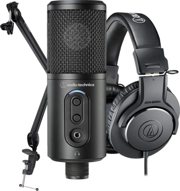 پک تولید محتوای Audio Technica، برای پادکست/استریم/گیمینگ/تولید محتوا، محدوده فرکانس 20-20000 هرتز، یک جهته، مشکی | پک تولید کننده - تصویر 2