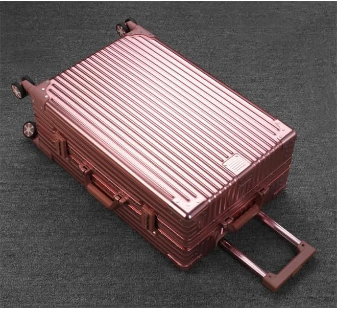 چمدان مسافرتی هاردکیس NKX آلیاژ آلومینیوم-منیزیم با چرخ های اسپینر 4 تایی سایز 20 اینچ