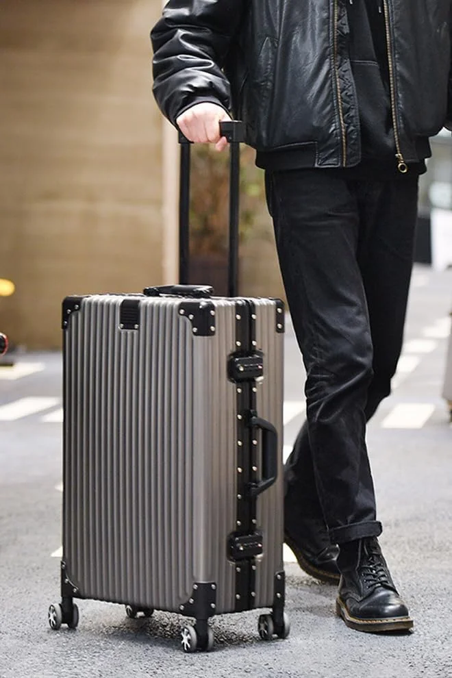 چمدان مسافرتی هاردکیس NKX آلیاژ آلومینیوم-منیزیم با 4 چرخ گردان 20 اینچی