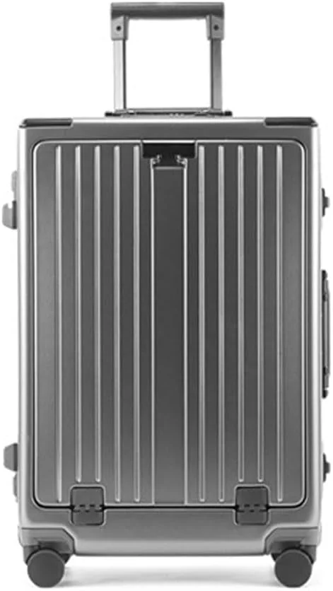 چمدان ممتاز NKX با فریم آلومینیومی قابل گسترش ABS و PC، دارای پورت شارژ USB و Type-C، سایز 20 اینچ