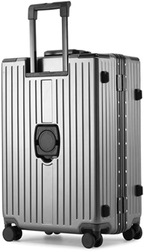 چمدان ممتاز NKX با فریم آلومینیومی قابل گسترش، جنس ABS و PC، دارای پورت شارژ USB و Type-C، سایز 24 اینچ