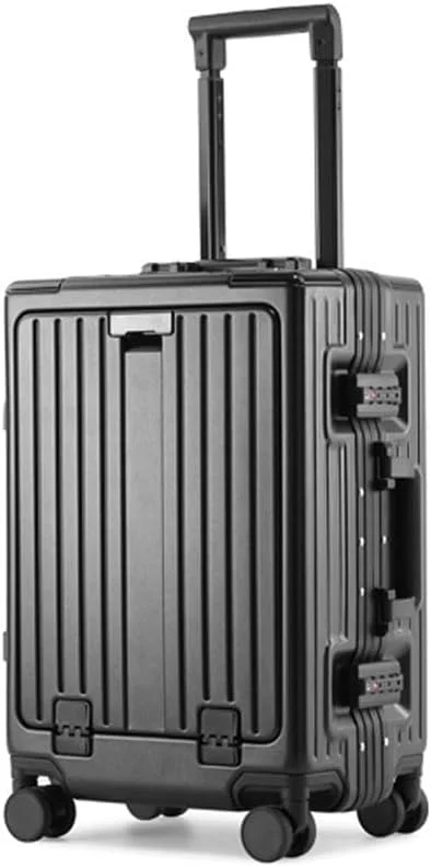 چمدان ممتاز NKX با فریم آلومینیومی قابل گسترش، جنس ABS و PC، دارای پورت شارژ USB و Type-C، سایز 24 اینچ