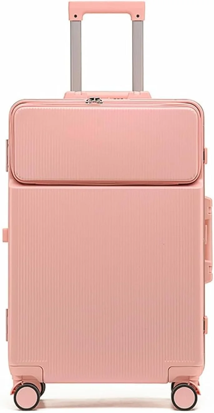 چمدان ممتاز NKX با فریم آلومینیومی قابل گسترش، جنس ABS و PC، دارای پورت شارژ USB، سایز 20 اینچ