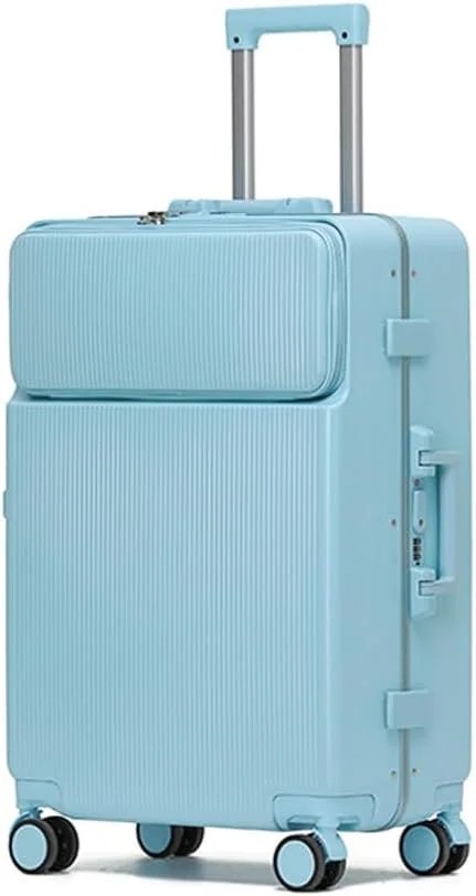 چمدان ممتاز NKX با فریم آلومینیومی قابل گسترش، جنس ABS و PC، دارای پورت شارژ USB، سایز 20 اینچ