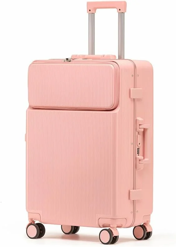 چمدان ممتاز NKX با فریم آلومینیومی قابل گسترش، جنس ABS و PC، دارای پورت شارژ USB، سایز 20 اینچ