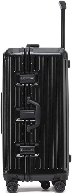 چمدان ممتاز NKX با فریم آلومینیومی قابل گسترش ABS و PC با پورت شارژ USB و نوع C و 5 چرخ، سایز 24 اینچ