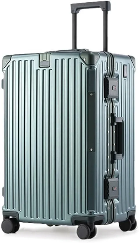 چمدان ممتاز 24 اینچی با فریم آلومینیومی قابل گسترش، ساخته شده از ABS و PC، دارای پورت شارژ USB و Type C