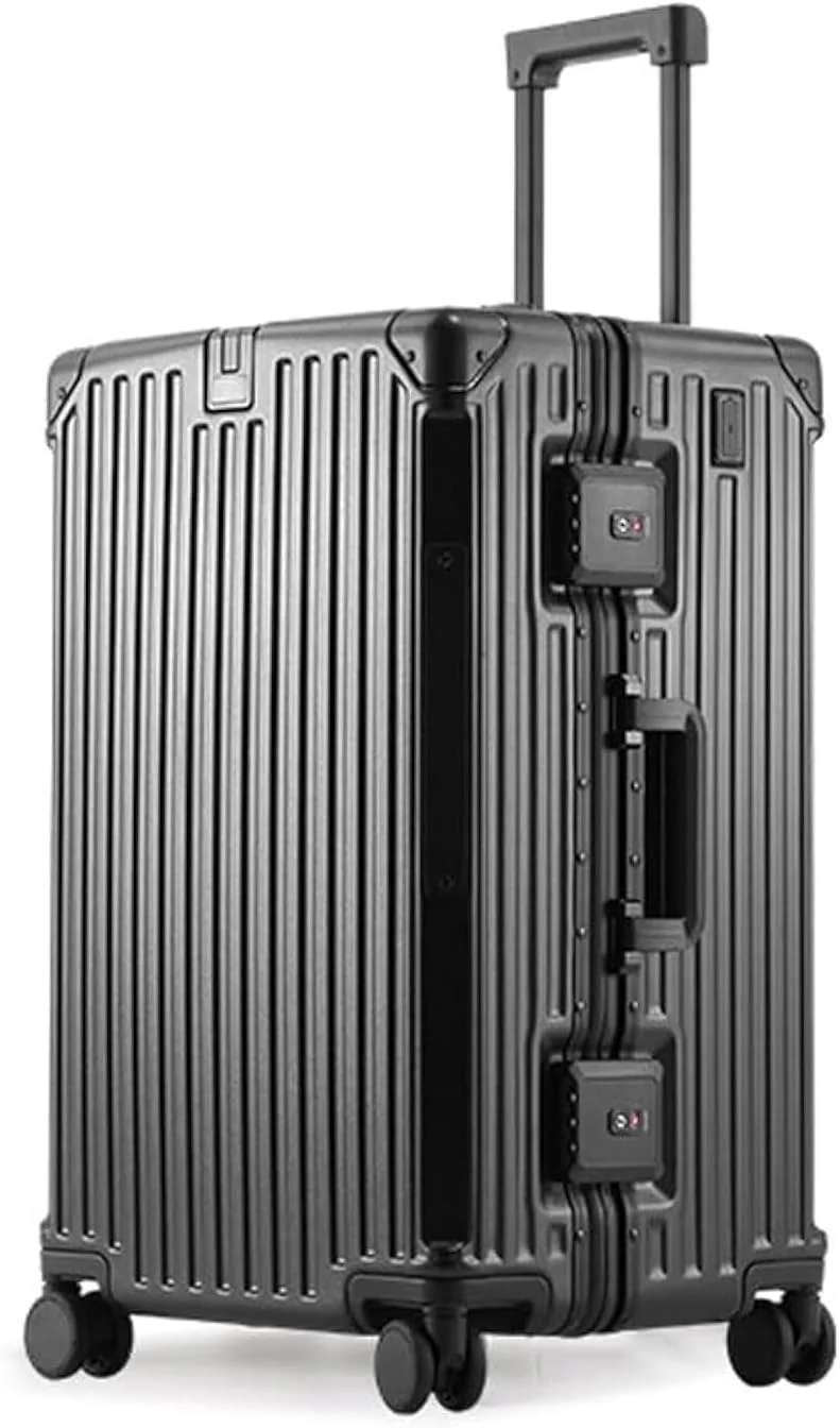 چمدان ممتاز 24 اینچی با فریم آلومینیومی قابل گسترش، بدنه ABS و PC، دارای پورت شارژ USB و Type C