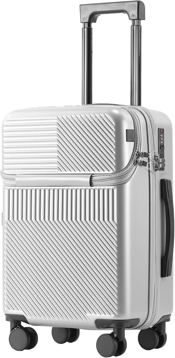 چمدان فریم آلیاژی MOTIM، چمدان PC ABS با چرخ های اسپینر، چند منظوره قابل تنظیم با ظرفیت بزرگ (20 اینچ)