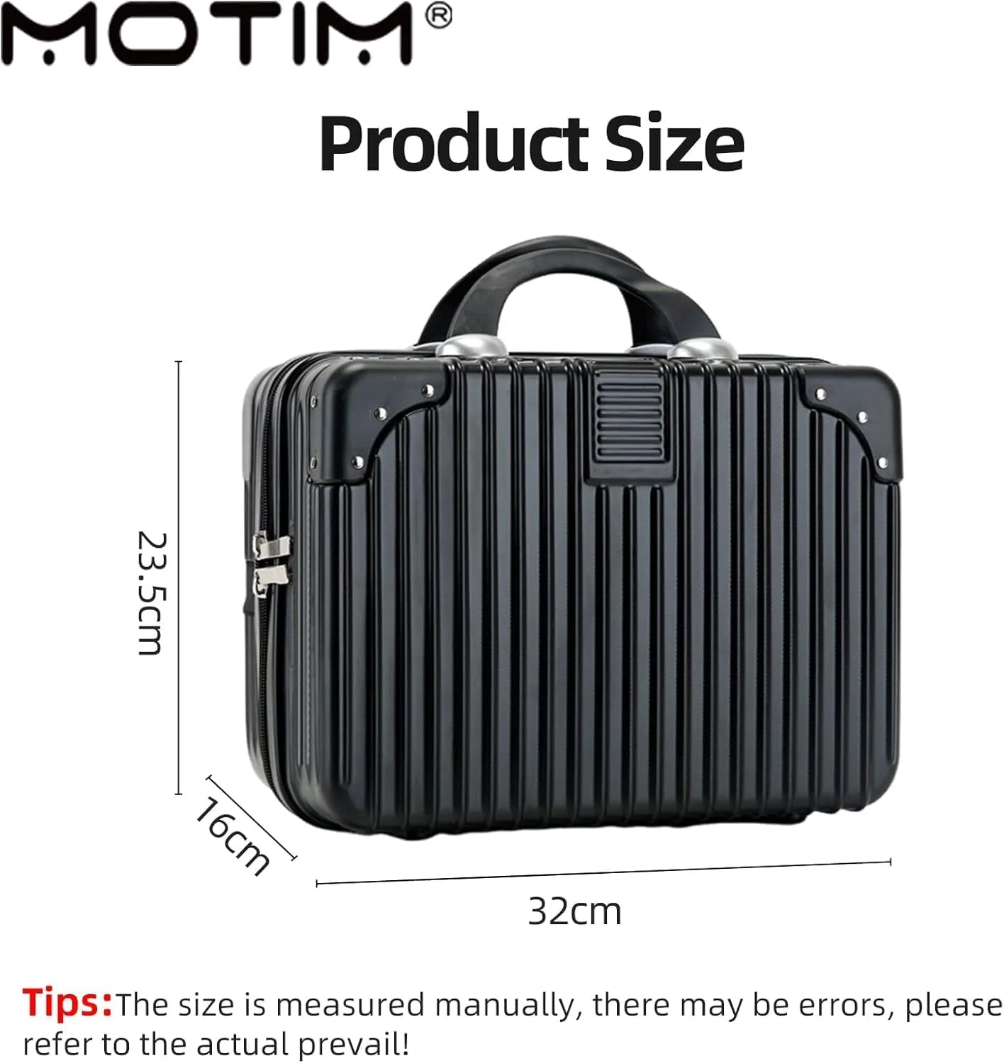 چمدان مسافرتی MOTIM با چرخ‌های بی‌صدا، رمز عبور، چرخ‌دار، چند منظوره، دارای جا لیوانی، پورت USB و نگهدارنده تلفن همراه با یک عدد کوچک 14 اینچی (مشکی، 20 اینچ)