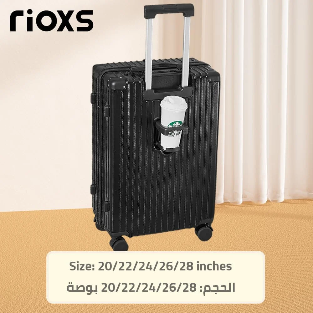ست چمدان چرخشی سخت پوسته MOTIM شامل یک چمدان سایز کابین با جا لیوانی، پورت USB و نگهدارنده تلفن به همراه یک چمدان مسافرتی کوچک 14 اینچی (20 اینچ)