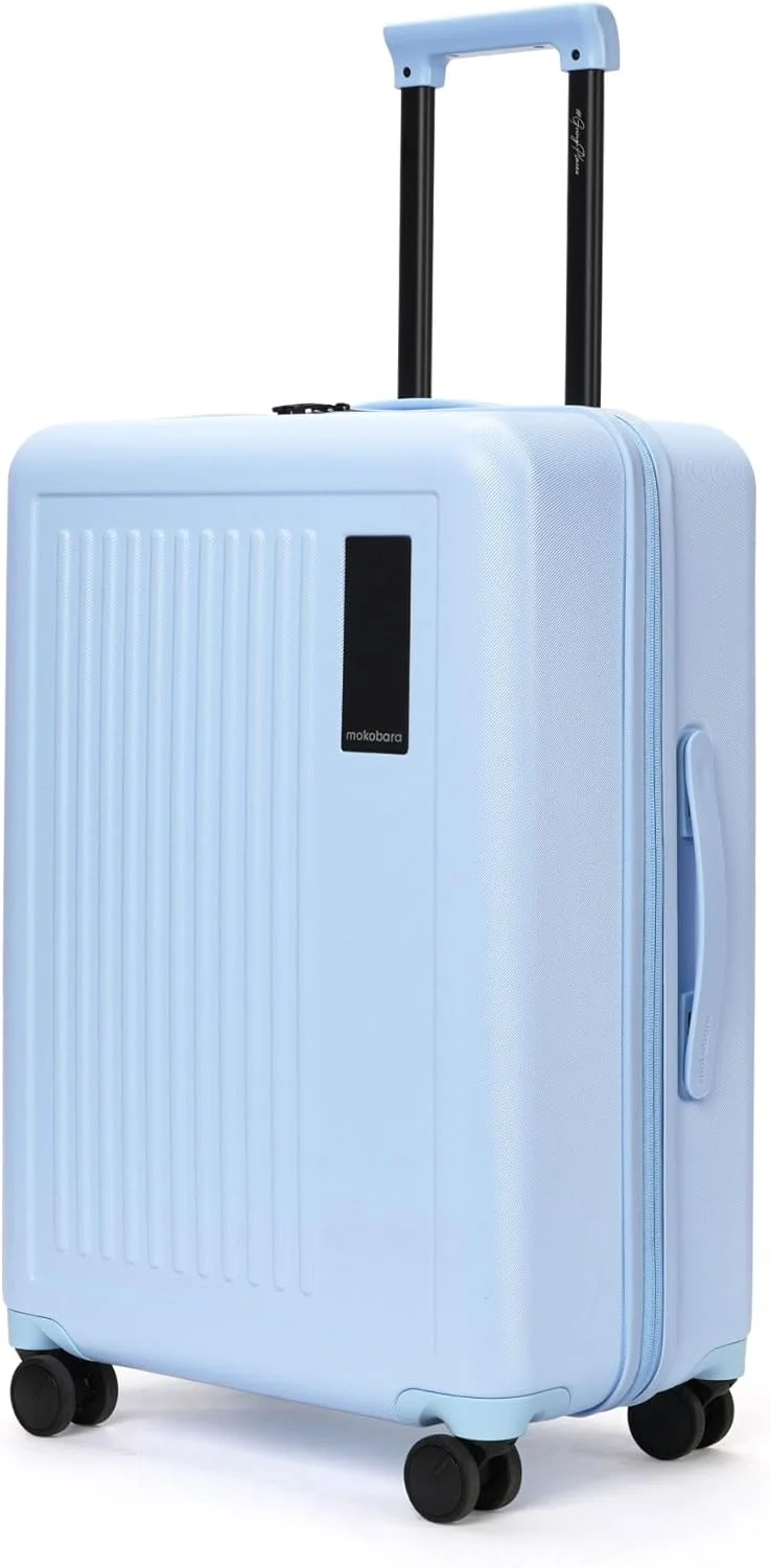چمدان سایز متوسط مسافرتی موج ترانزیت موکوبارا - پلی کربنات آبی 64 سانتی متر، 8 چرخ، قفل TSA سرخود (آبی ملایم)
