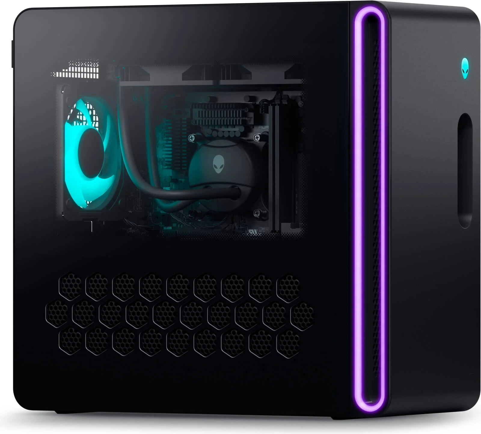 کامپیوتر رومیزی گیمینگ DELL Alienware Aurora R16، پردازنده Intel Core i7-14700KF، رم 32 گیگابایت، 2 ترابایت SSD، کارت گرافیک NVIDIA RTX 4080 16GB، خنک کننده مایع 240 میلی متری، کیبورد KB216 ENG-ARB و ماوس MS116، Win11Pro، مشکی | AUR16-ALNW-CTO3-WHT