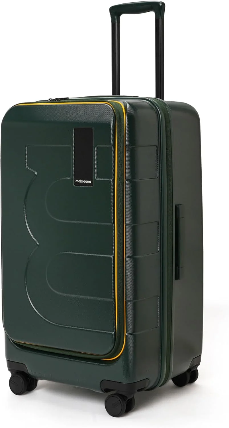 چمدان سایز بزرگ موکوبارا مدل Em Access | بدنه سخت با ظرفیت 85 تا 93 لیتر با قابلیت افزایش حجم، قفل TSA و چرخ های ژاپنی Hinomoto | دسته ارگونومیک برای حمل آسان | سبز | سبز انرژی سانری