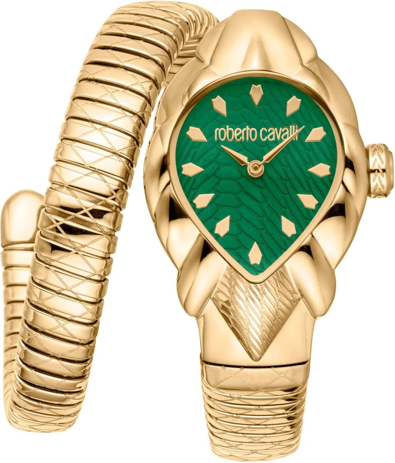 ساعت مچی آنالوگ زنانه روبرتو کاوالی مدل RC5L110M0045 با قاب بیضی شکل، قطر قاب 25 میلی متر، طلایی