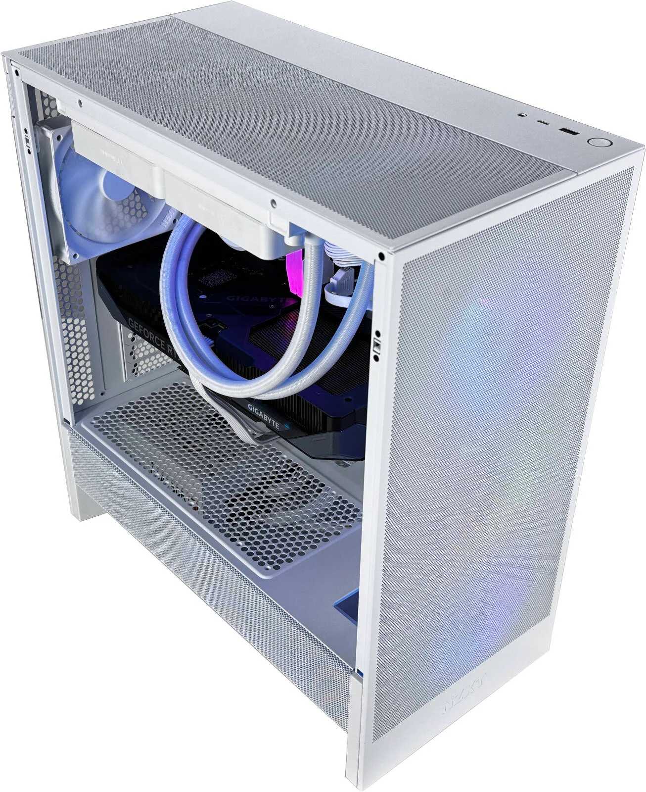 کامپیوتر گیمینگ الیت I7 - پردازنده Intel Core i7-14700KF با 20 هسته و 28 رشته، کارت گرافیک NVIDIA RTX 5070 با 12 گیگابایت حافظه، 16 گیگابایت رم DDR5 با فرکانس 5600 مگاهرتز، 1 ترابایت SSD Gen 3، منبع تغذیه 850W 80 PLUS، خنک کننده مایع 240 میلی متری، Wi-Fi + BT