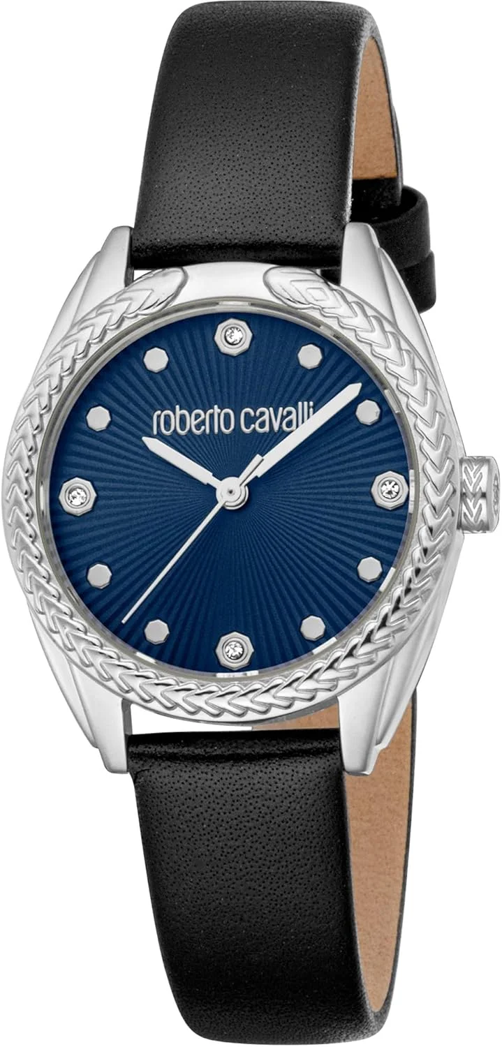 ساعت مچی آنالوگ زنانه روبرتو کاوالی مدل RC5L118L0015 با صفحه گرد، قطر قاب 30 میلی متر، نقره ای طوسی/مشکی