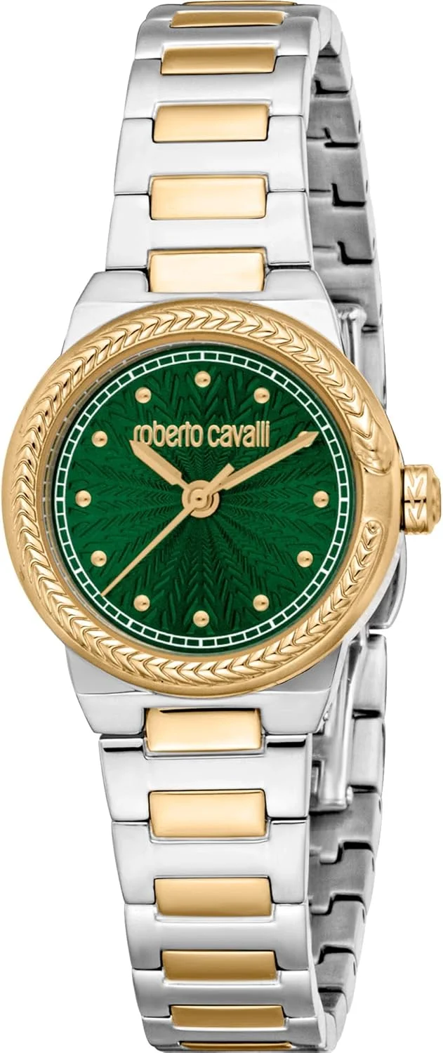 ساعت مچی آنالوگ زنانه روبرتو کاوالی مدل RC5L117M0065 با قاب گرد، قطر 26 میلی متر، نقره ای خاکستری/نقره ای