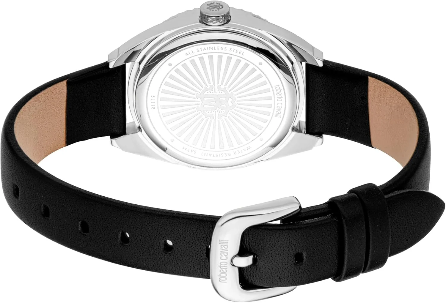 ساعت مچی آنالوگ زنانه روبرتو کاوالی مدل RC5L118L0015 با صفحه گرد، قطر قاب 30 میلی متر، نقره ای طوسی/مشکی