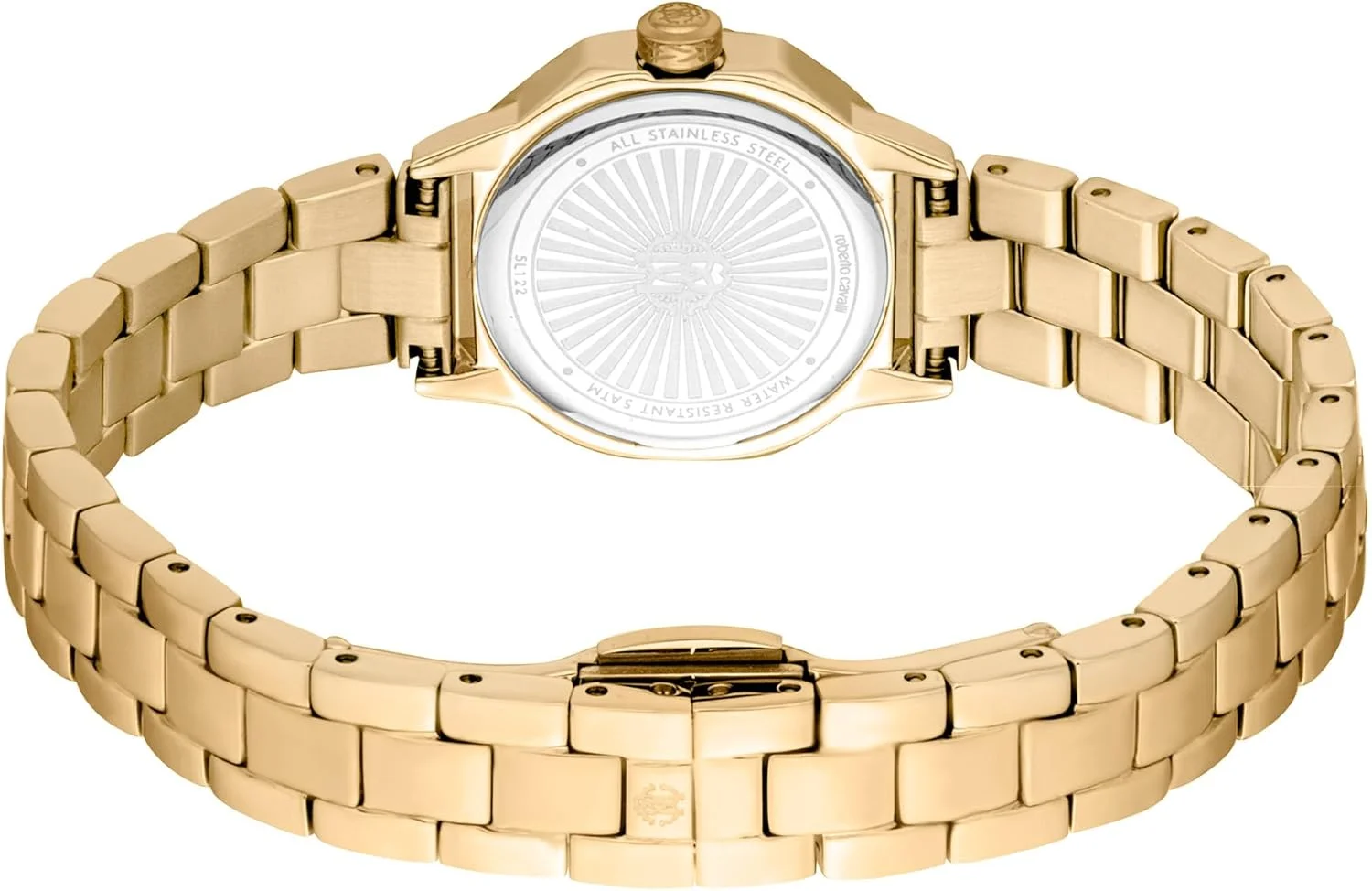 ساعت مچی آنالوگ زنانه روبرتو کاوالی با صفحه گرد، قطر قاب 24 میلی متر، طلایی/طلایی