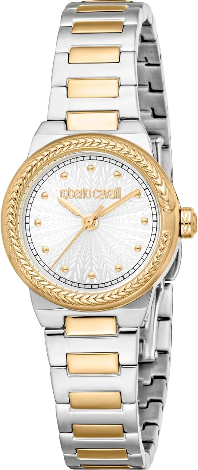 ساعت مچی آنالوگ زنانه روبرتو کاوالی مدل RC5L117M0055 با قاب گرد، قطر 26 میلی متر، نقره ای خاکستری/نقره ای