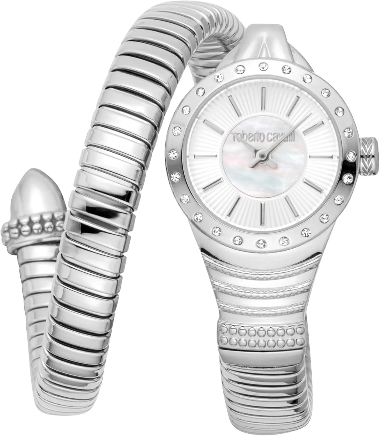 ساعت مچی آنالوگ زنانه روبرتو کاوالی مدل RC5L114M0015 با صفحه گرد، قطر قاب 22 میلی متر، نقره ای خاکستری/نقره ای