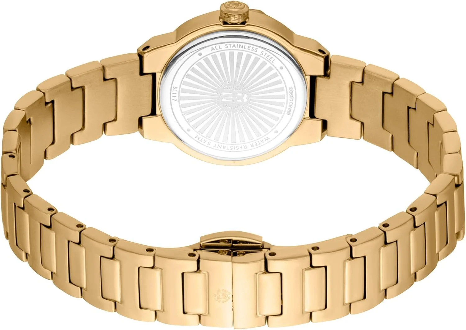 ساعت مچی آنالوگ زنانه روبرتو کاوالی مدل RC5L117M0025 با قاب گرد، قطر 26 میلی متر، طلایی/طلایی ساعت مچی آنالوگ زنانه روبرتو کاوالی مدل RC5L117M0025 با قاب گرد، قطر 26 میلی متر، طلایی/طلایی