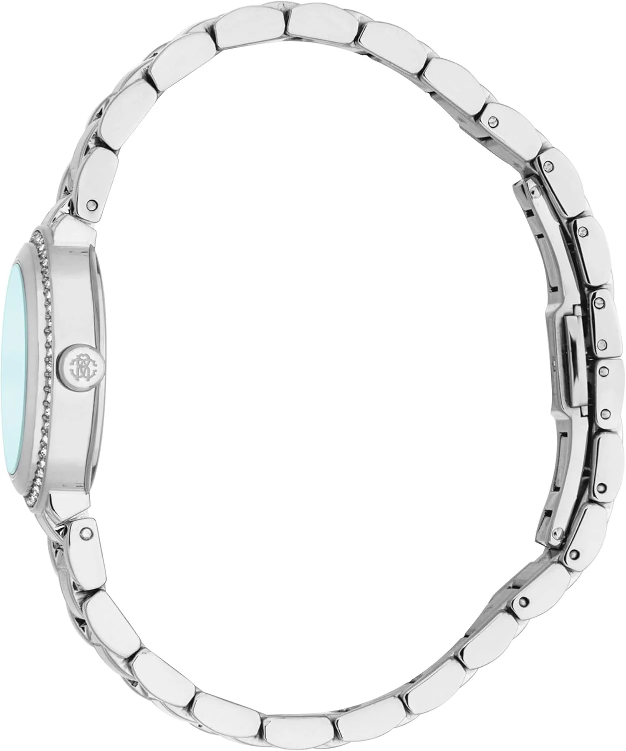 ساعت مچی آنالوگ زنانه روبرتو کاوالی با صفحه گرد، قطر قاب 28 میلی متر، فیروزه ای/نقره ای