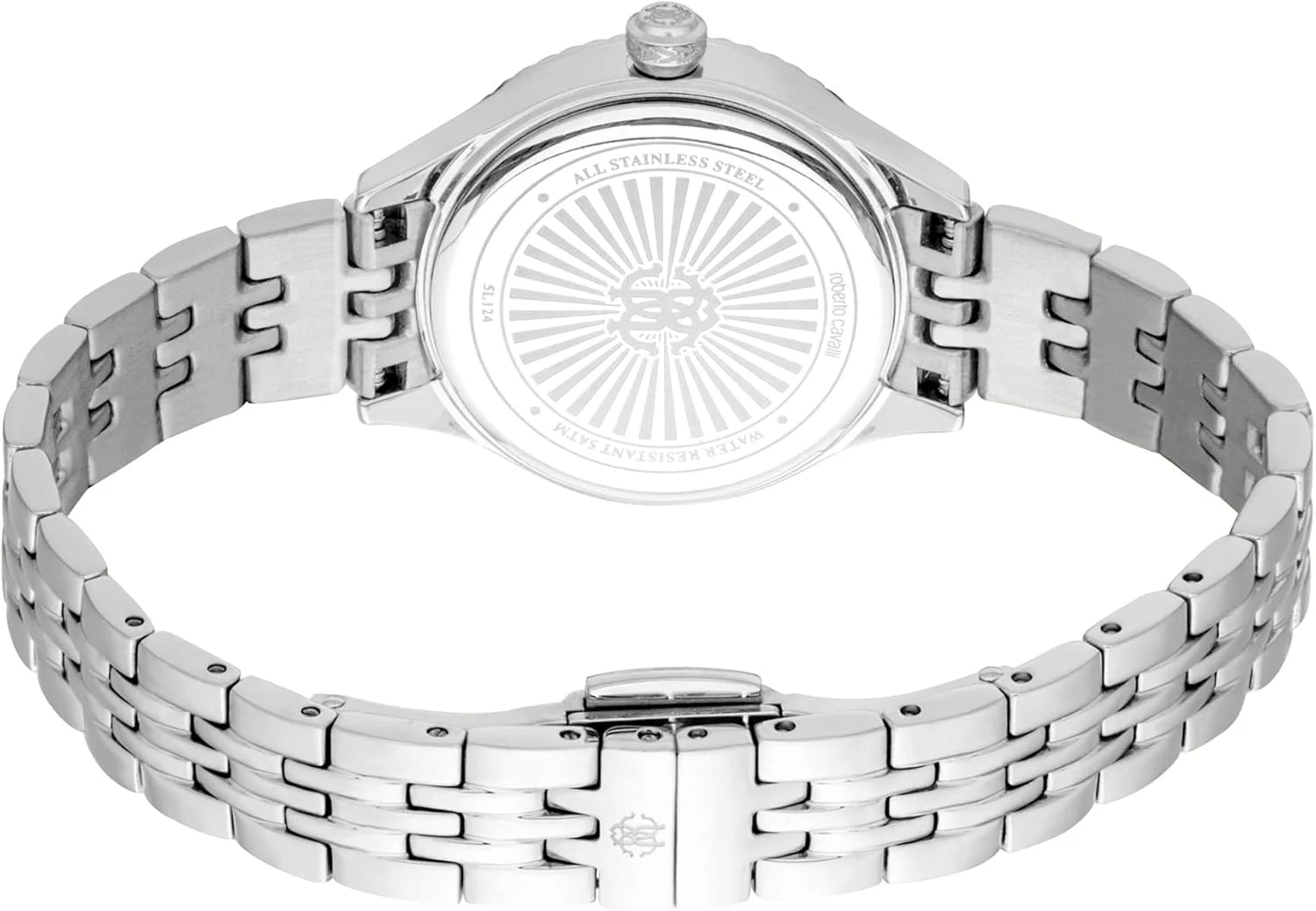 ساعت مچی آنالوگ زنانه روبرتو کاوالی با صفحه گرد، قطر قاب 28 میلی متر، نقره ای خاکستری/نقره ای خاکستری