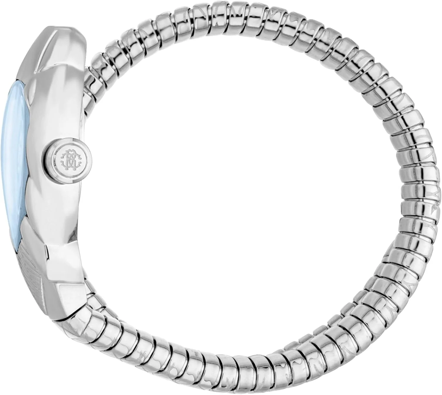 ساعت مچی آنالوگ زنانه روبرتو کاوالی مدل RC5L110M0025 با قاب بیضی شکل، قطر قاب 25 میلی متر، نقره ای خاکستری/نقره ای