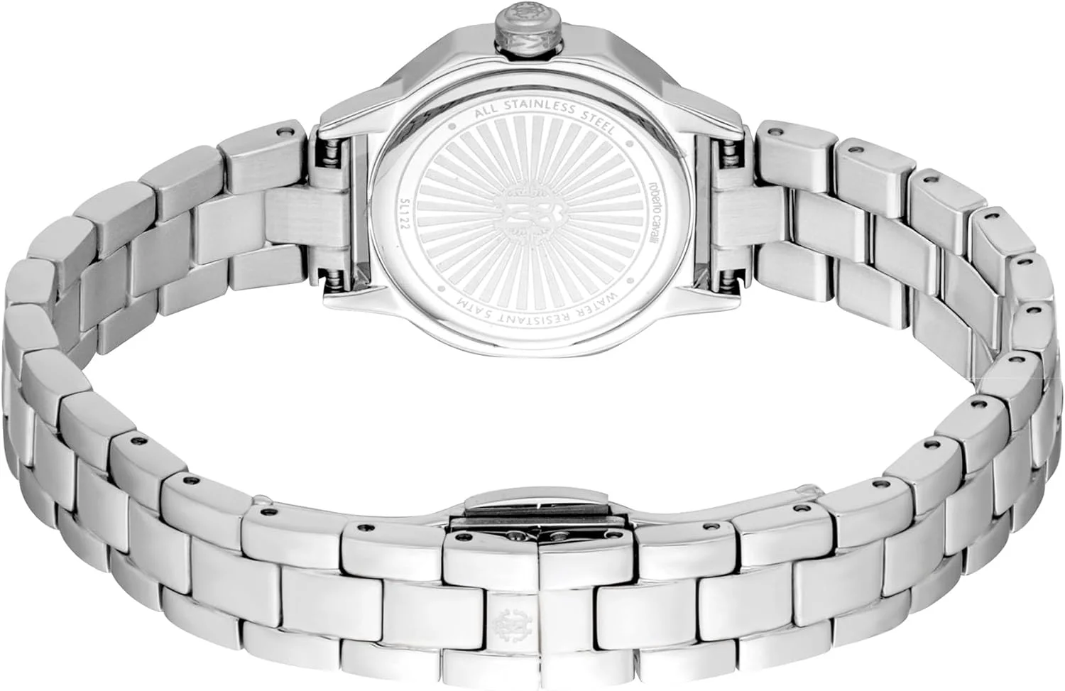 ساعت مچی آنالوگ زنانه روبرتو کاوالی با صفحه گرد، قطر قاب 24 میلی متر، نقره ای خاکستری/نقره ای خاکستری