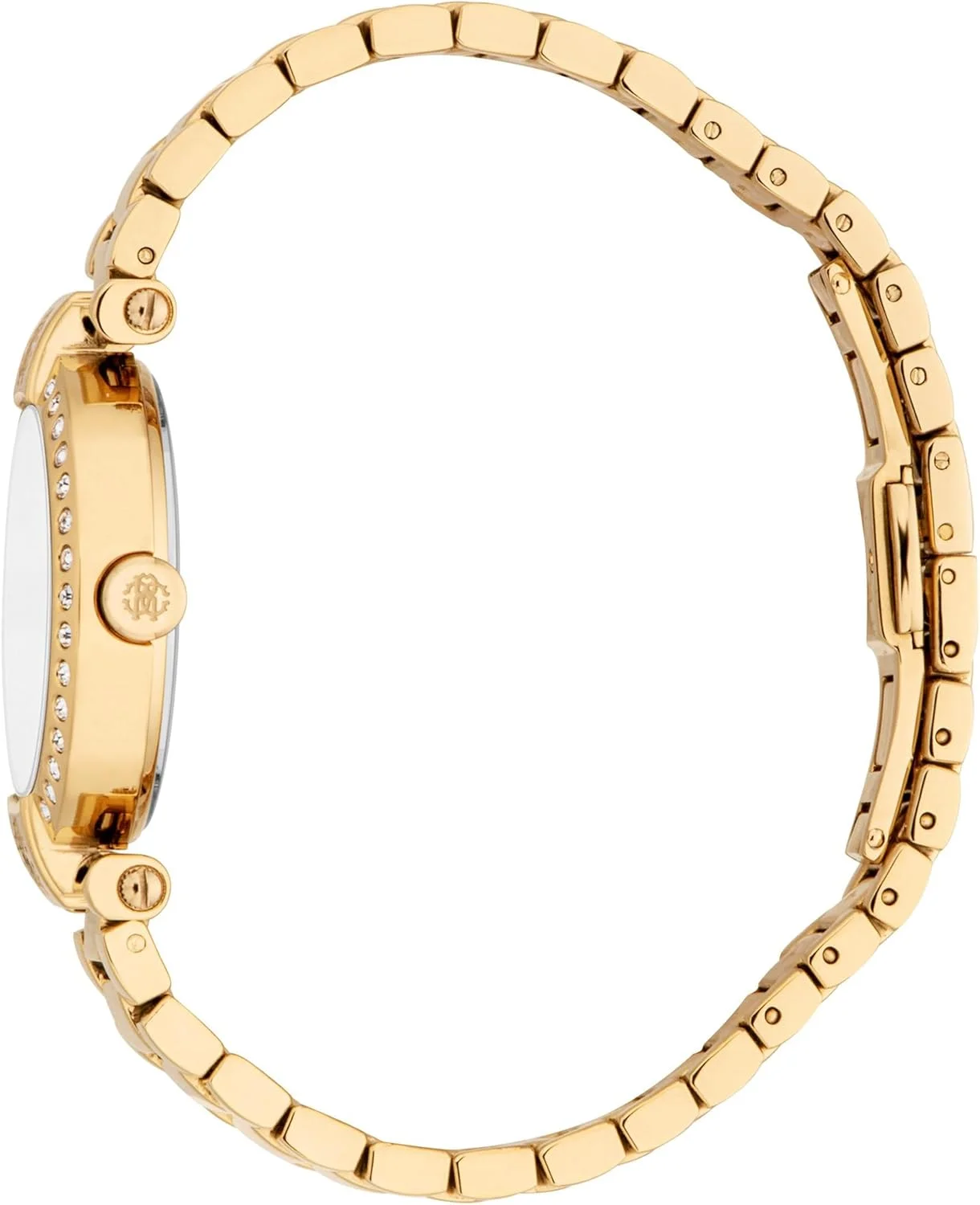 ساعت مچی آنالوگ زنانه روبرتو کاوالی با فرم گرد، قطر قاب 30 میلی متر، نقره ای خاکستری/طلایی