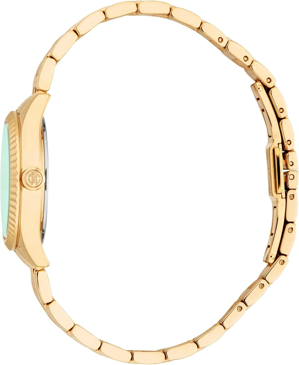 ساعت مچی آنالوگ زنانه روبرتو کاوالی با صفحه گرد، قطر قاب 28 میلی متر، سبز بطری/طلایی