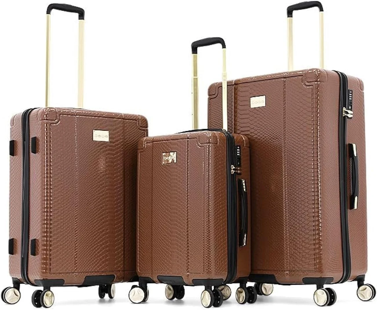 چمدان چرخشی سبک وزن BEBE Marta با قفل TSA (قهوه ای، سایز 24 اینچ)