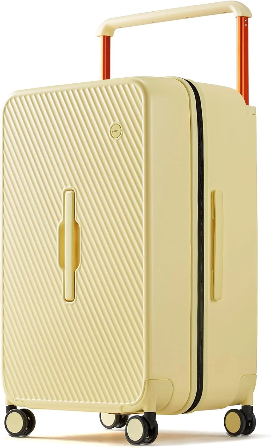 چمدان بزرگ 26 اینچی میکسی با چرخ های اسپینر، دسته پهن ارتقا یافته، بدنه سخت PC، چمدان مسافرتی چرخ دار، زرد لارک