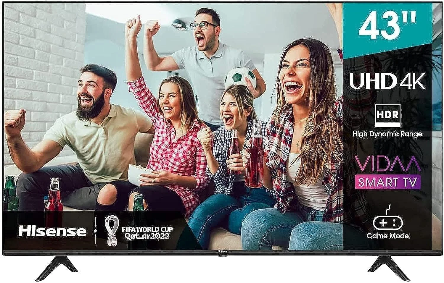 تلویزیون 43 اینچ هایسنس UHD هوشمند HDR 10/HLG وای فای (2.4GHZ) بلوتوث 5.0 DLNA HDCP نسخه H.265 مدل 43A6GE (مدل 2021)