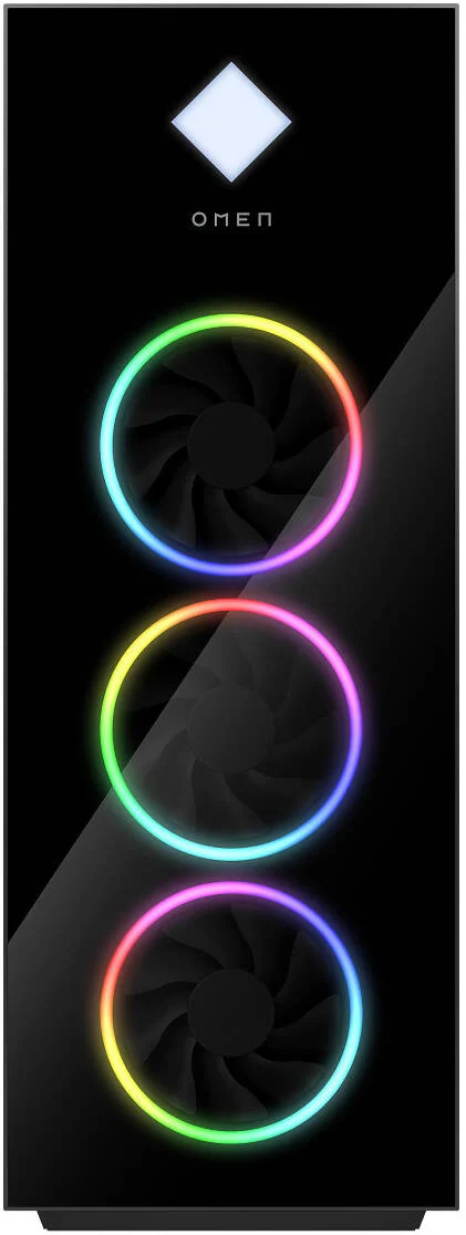 کامپیوتر رومیزی گیمینگ HP OMEN GT22-3000t 45L، پردازنده Intel Core Ultra 9 285K، رم 32 گیگابایتی، SSD 1 ترابایتی، کارت گرافیک NVIDIA GeForce RTX 5070 Ti 16GB، ویندوز 11، شیشه مشکی قاب جلو، مشکی | GT22-3000t-Ti16