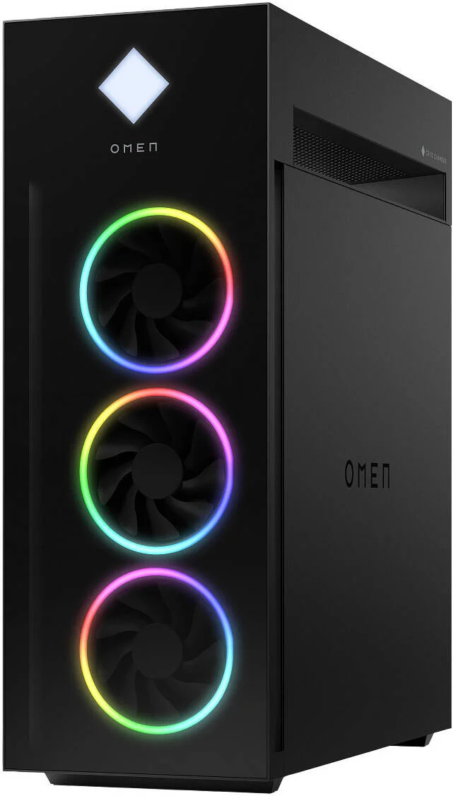 کامپیوتر رومیزی گیمینگ HP OMEN GT22-3000t 45L، پردازنده Intel Core Ultra 9 285K، رم 32 گیگابایتی، SSD 1 ترابایتی، کارت گرافیک NVIDIA GeForce RTX 5070 Ti 16GB، ویندوز 11، شیشه مشکی قاب جلو، مشکی | GT22-3000t-Ti16