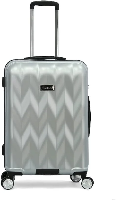چمدان چرخشی سبک وزن Bebe Ellise با قفل TSA (نقره ای، سایز 28 اینچ)