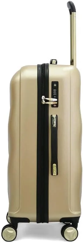 چمدان چرخشی سبک وزن Bebe Ellise با قفل TSA (طلایی، سایز 28 اینچ)