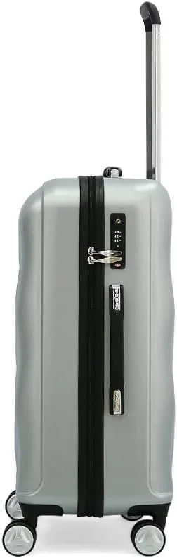 چمدان چرخشی سبک وزن Bebe Ellise با قفل TSA (نقره ای، سایز 28 اینچ)