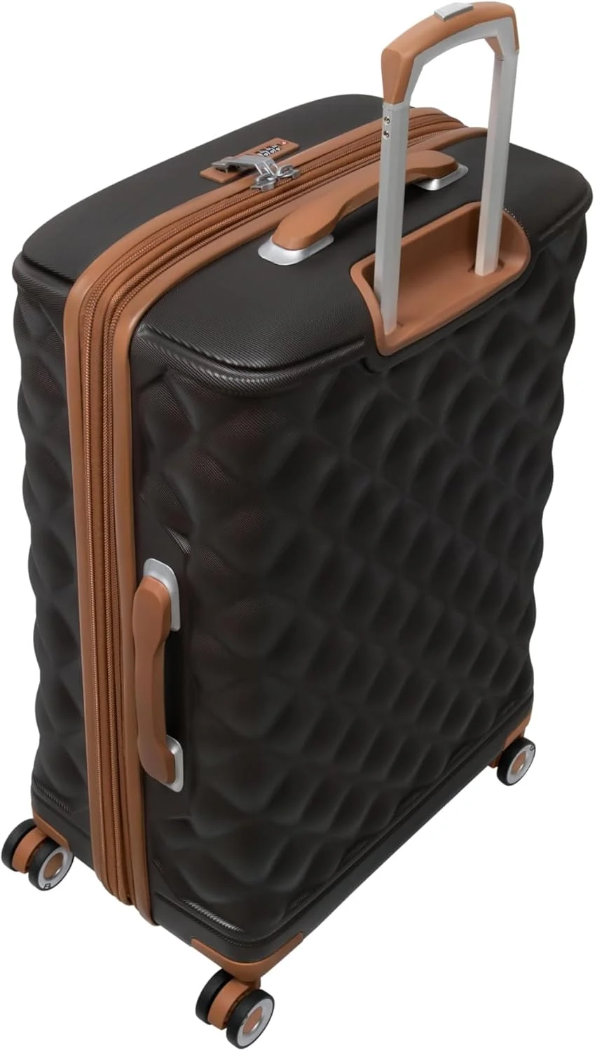 چمدان سخت ABS مدل Indulging از it luggage، مناسب برای همه، دارای 8 چرخ گردان 360 درجه، کیف ترولی با قابلیت افزایش حجم، قفل TSA، کد محصول 16-3039-08 (دانه قهوه ای، سایز متوسط 25 اینچ)