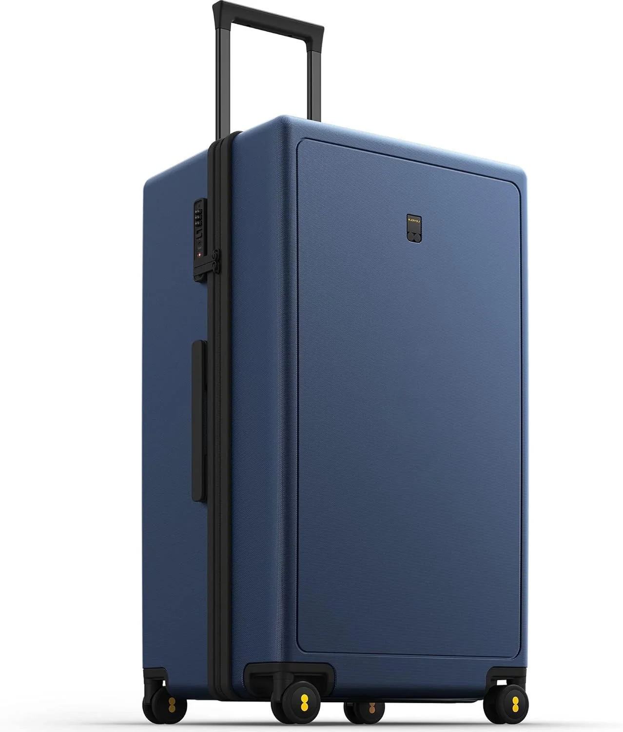 چمدان کابین LEVEL8، ساخته شده از پلی کربنات 100%، چمدان چرخدار سبک وزن با طراحی بافت ریز الماسی، چمدان سفری با 4 چرخ گردان، بدنه سخت TSA (76 سانتی متر، 105 لیتر، آبی)